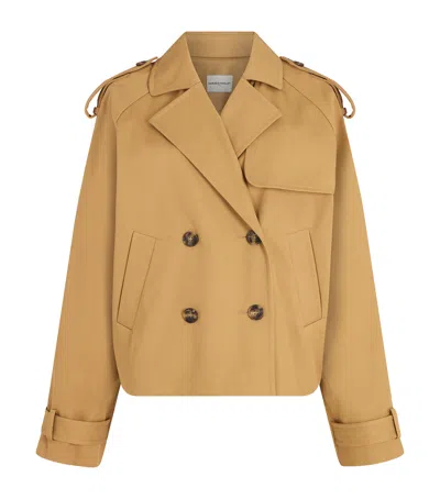 Claudie Pierlot Short Trench Coat In Brown