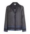 Claudie Pierlot Womens Dark Print Long-sleeved Abstract-pattern Silk Shirt In Multi