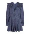 Claudie Pierlot Silk Printed Mini Dress In Blue
