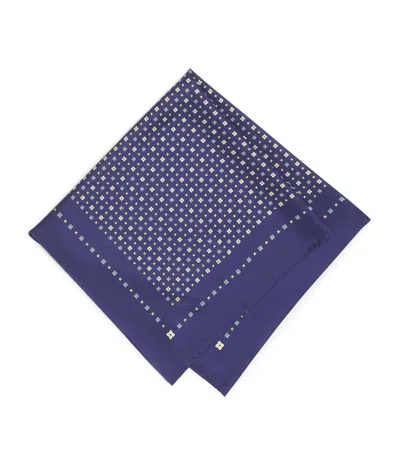 Claudie Pierlot Silk Printed Scarf In Blue