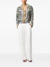 Claudie Pierlot Silk Printed Shirt In Neutrals