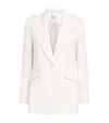 Claudie Pierlot Crepe De Chine-paneled Twill Blazer In Neutral