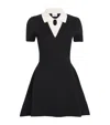 Claudie Pierlot Womens Contrast Skater Woven Mini Dress Black
