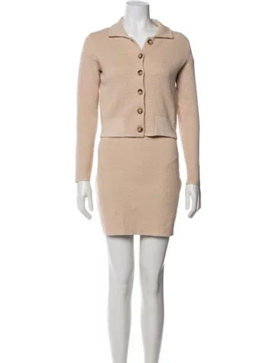 Pre-owned Claudie Pierlot Skirt Set In Neutral