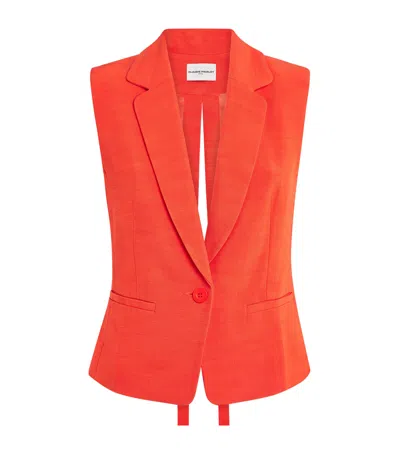 Claudie Pierlot Sleeveless Blazer In Yellow