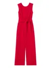 Claudie Pierlot Womens Bright Red Sleeveless Cropped Woven Jumpsuit In Rot