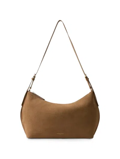 Claudie Pierlot Soft Suede Leather Bag In Brown