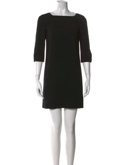 Pre-owned Claudie Pierlot Square Neckline Mini Dress In Black