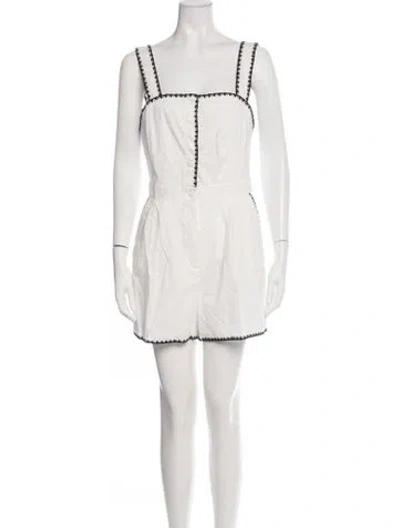 Pre-owned Claudie Pierlot Square Neckline Romper W/ Tags In Multicolor
