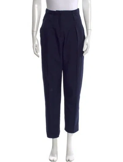 Pre-owned Claudie Pierlot Straight Leg Pants In Blue