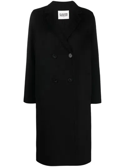 Claudie Pierlot Straight Mid-length Coat In Black