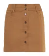 Claudie Pierlot Stretch-cotton Mini Skirt In Neutral