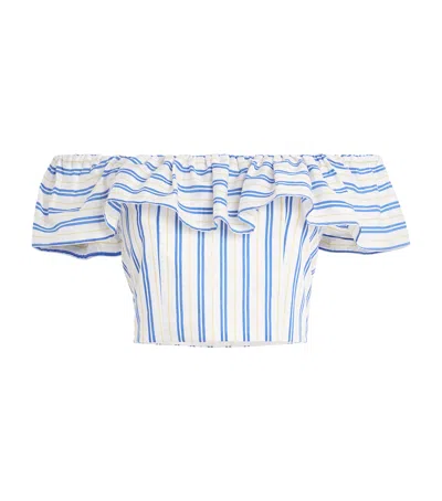 Claudie Pierlot Stripe Bania Blouse In 白色