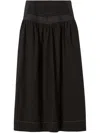 Claudie Pierlot Stripe-detail Maxi Skirt In 黑色