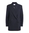 Claudie Pierlot Stripe Double-breasted Jacket In Blue