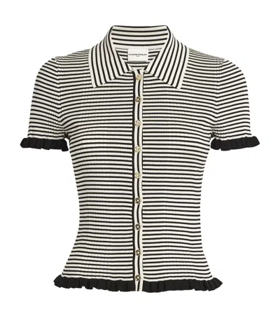 Claudie Pierlot Stripe Polo Shirt