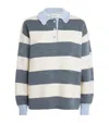 Claudie Pierlot Stripe Polo Sweater In Multi