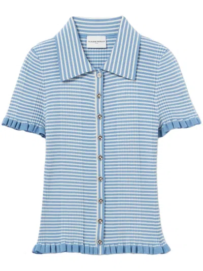Claudie Pierlot Gestreiftes Hemd In Blau