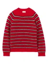 Claudie Pierlot Mohair-blend Stripe Sweater In Red