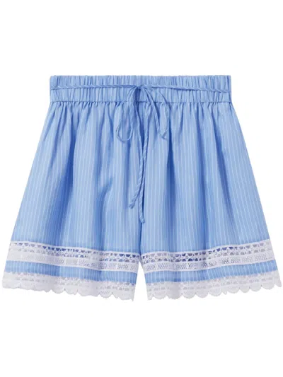 Claudie Pierlot Striped Lace Shorts In Divers
