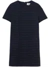 Claudie Pierlot Striped Mini Dress In Blue