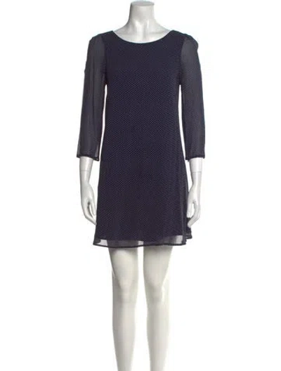 Pre-owned Claudie Pierlot Striped Mini Dress In Blue