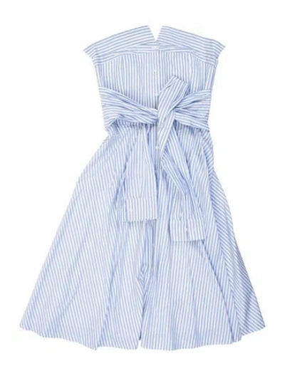 Pre-owned Claudie Pierlot Striped Mini Dress In Blue