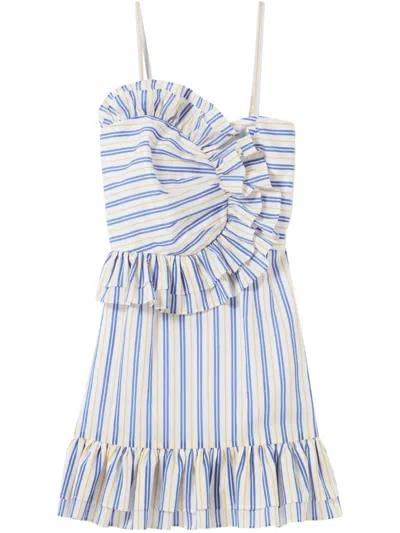 Claudie Pierlot Gestreiftes Minikleid In White