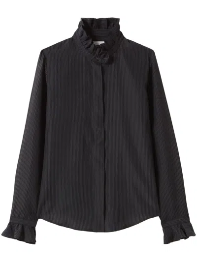 Claudie Pierlot Striped Shirt In Black