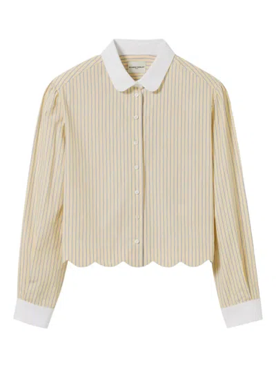 Claudie Pierlot Striped Shirt In Neutral