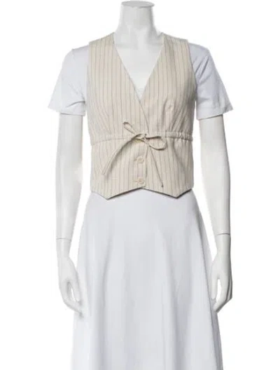 Pre-owned Claudie Pierlot Striped Vest In Neutrals