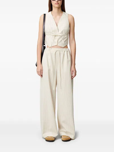 Claudie Pierlot Striped Waistcoat In Neutrals