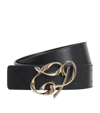 Claudie Pierlot Suede Monogram Belt In Black