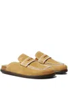 Claudie Pierlot Suede Mules In Yellow