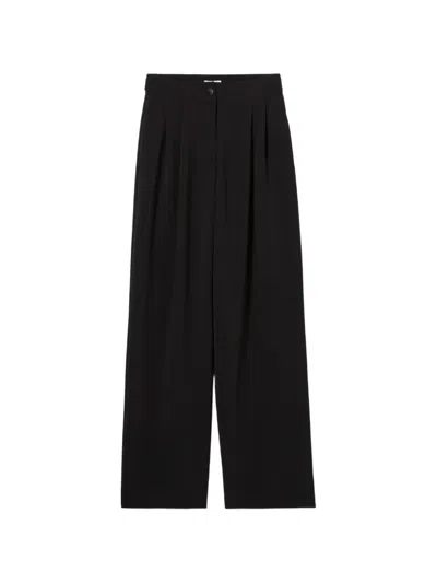 Claudie Pierlot Tailored Straight Wide Trousers In Black