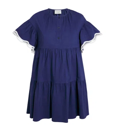 Claudie Pierlot Tiered Mini Dress In Blue