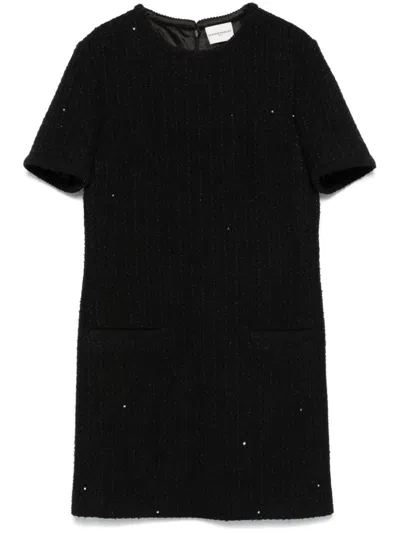 Claudie Pierlot Tweed Mini Dress In Black