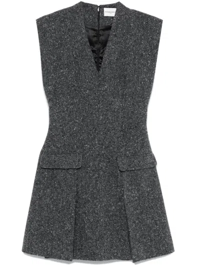 Claudie Pierlot Tweed Mini Dress In Grey