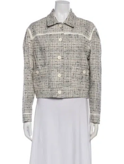 Pre-owned Claudie Pierlot Tweed Pattern Blazer In Multi