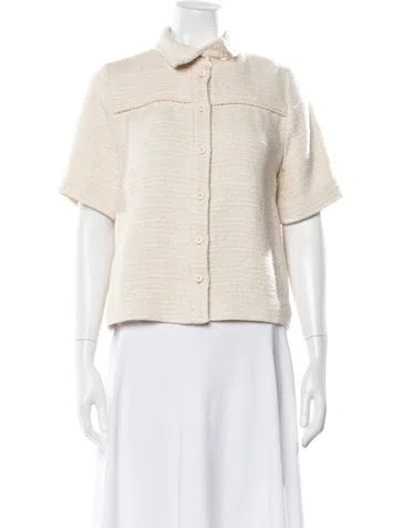 Pre-owned Claudie Pierlot Tweed Pattern Jacket In Neutral