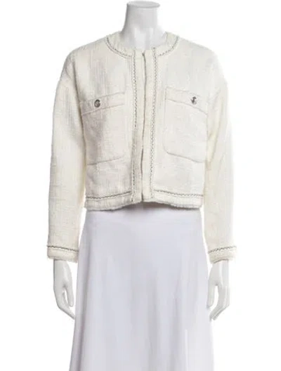 Pre-owned Claudie Pierlot Tweed Pattern Jacket In Neutrals