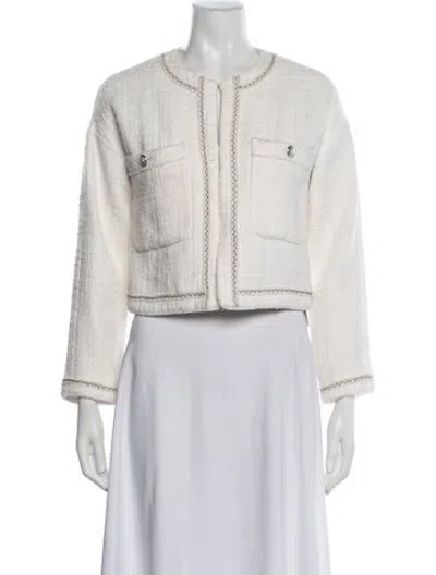 Pre-owned Claudie Pierlot Tweed Pattern Jacket In Neutrals