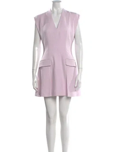 Pre-owned Claudie Pierlot Tweed Pattern Mini Dress In Purple