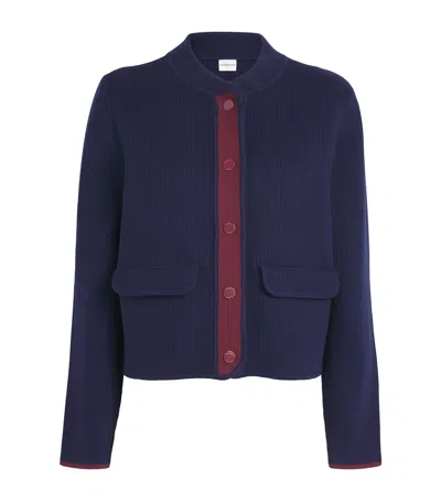 Claudie Pierlot Two-tone Cardigan In Blue