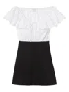 Claudie Pierlot Cotton-blend Mini Dress In Weiss