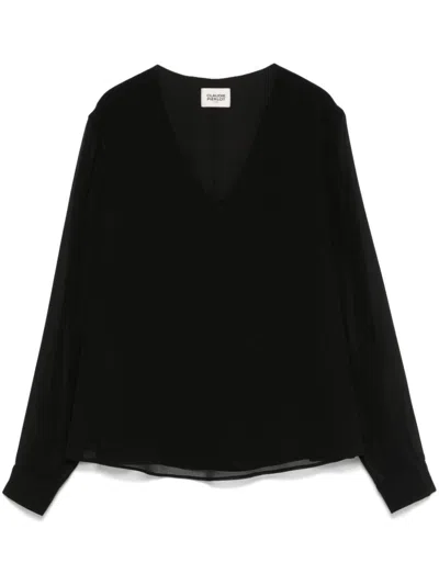 Claudie Pierlot V-neck Blouse In Black