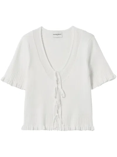 Claudie Pierlot V-neck Top In White
