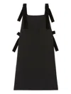 Claudie Pierlot Womens Black Velvet-trim Square-neck Stretch-woven Mini Dress In Black