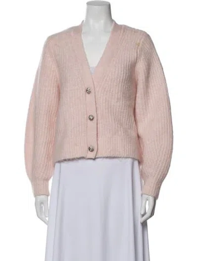 Pre-owned Claudie Pierlot V-neck Sweater In Pink