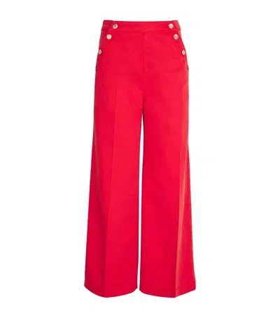 Claudie Pierlot Wide-leg Jeans In Red